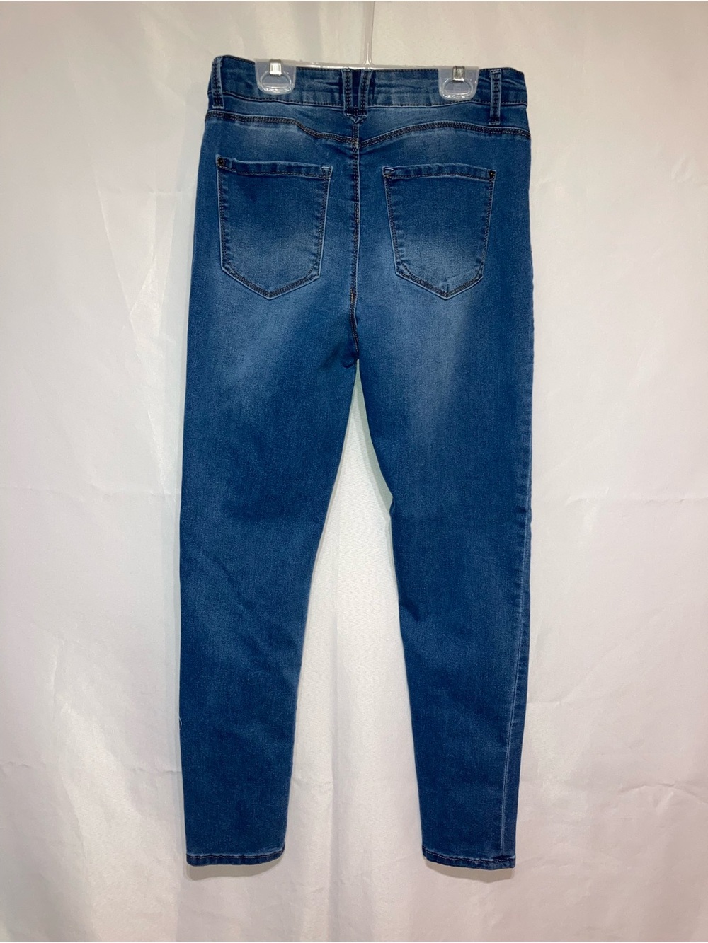 Classic Blue Women's Skinny Jeans - Stretch Denim - Picture 6 of 8